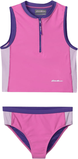 Eddie Bauer Girls' Tankini Swim Set - UPF 50+ Quick Dry Tankini and Bikini Bottom Swimsuit for Girls (XS-XL)