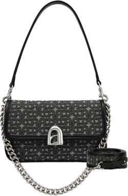 LA FESTIN Leather Crossbody Purse for Women Small Shoulder Bag with Adjustable Strap Trendy Designer Purses and Handbags Jacquard-mousse Black