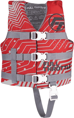 Full Throttle Child Nylon Life Jacket - Red [112200-100-001-22]