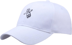 Classic Baseball Cap for Women, Outdoor Wide Brim Hat Unisex Baseball Caps Vintage Style Visor Four Seasons One Size White