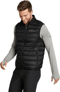 Eddie Bauer Men's CirrusLite Down Vest, Black, Medium, Tall