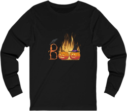 Unisex Jersey Long Sleeve Tee All Hallows Eve "Boo" Top