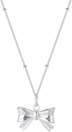 Bow Pendant Necklace Gold Silver Plated Dainty Charm Bowknot Bow Tie Ribbon Tiny Chain Necklace for Women Minimalist Valentines Day Birthday Wedding Party Jewelry Gifts