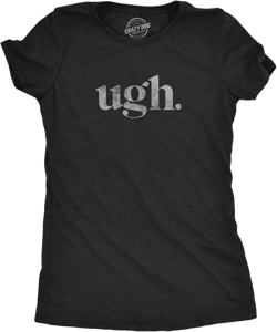 Crazy Dog T-Shirts womens 020ughalt Medium Heather Black