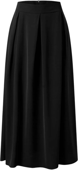 Women's Large Solid Color Pocket High Waist Ol Half Skirt Pleated Skirt Maternity Skirt