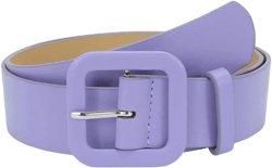 Women Faux Leather Waist Belt for Jeans Dress Black White Pink Length Size 41” Purple
