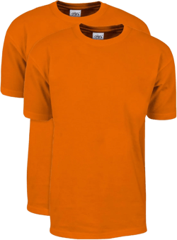 Shaka Wear Men's T Shirt – 2 Pack 7 oz Max Heavyweight Cotton Short Sleeve Crewneck Tee Top Tshirts Regular Big Size S-7XL 3X-Large Tall Orange