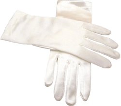 Miranda's Bridal Women's Wrist Length Formal Satin Gloves Ivory