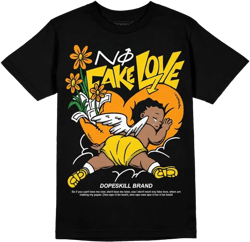 DopeSkill Graphic Tee Streetwear Hip Hop Hypebeast Street Style Crew Neck Unisex T-Shirt Sneaker Colour Matching Shirts Angel Large Fl Yellow Orche 6s - Black