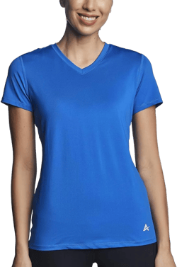 Arctic Cool Women's V-Neck Instant Cooling Moisture Wicking Performance UPF 50+ Short Sleeve Workout Shirt : Clothing, Shoes & Jewelry