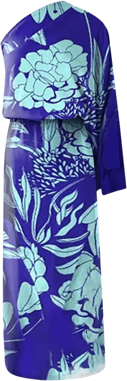 Vestidos Elegantes De Mujer para Fiesta,Womens Fashion 2023 Sexy Off The Shoulder Wedding Guest Dresses Trendy Dressy Floral Printed Maxi Dress Cocktail Prom Homecoming Dresses(6-Blue,X-Large)