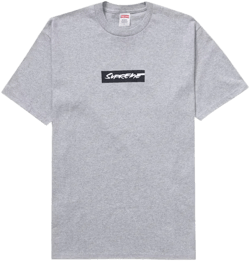 Supreme Futura Box Logo Tee Heather Grey