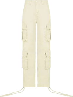 Viatabuna Women's High Rise Straight Leg Y2K Streetwear Cargo Pants Baggy Boyfriend Pants with Pocket Large Apricot