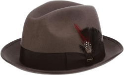 Scala Classico Men's Wool Felt Fedora Hat Large Grey