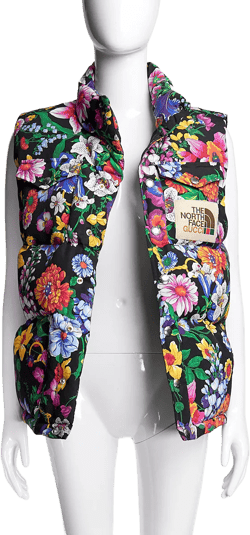 Gucci x The North Face Floral Puffer Vest XS