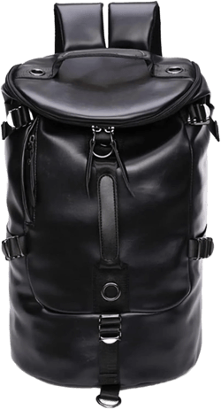 Leather Travel Duffel Bags For Men Chao Ran Black Laptop Backpack Waterproof Airplane Carry On Bags For Business 3 Usage As Handbag, A Shoulder Bag And Backpack