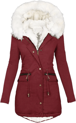 Womens Winter Coats Warm Thickened Sherpa Lined Jacket Hooded Outerwear Plus Size Puffer Parka Down Jackets Overcoat : Clothing, Shoes & Jewelry