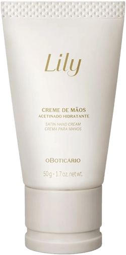 O BOTICARIO Lily Satin Hand Cream, Moisturizing Scented Hand Lotion with Luxurious Fragrance, 1.7 Ounce (50g)