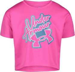 Under Armour Womens Short Sleeve Shirt, Crewneck, Lightweight and Breathable Athletic-t-Shirts, Rebel Pink Knockout, 4 US