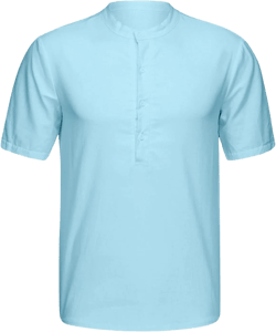 Tshirts Shirts for Men V Neck Cotton Linen Short Sleeve Loose Pullover Summer Hawaiian Beach Solid Shirt Clothes 2024 Small #F04-light Blue