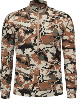 Men's 100% Merino Wool Hunting Base Layer Tops Camo Shirts Z-thicket260g Large