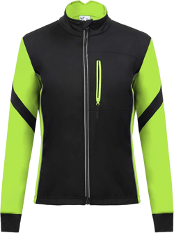 Men's Thermal Cycling Jacket Long Sleeve Snow Water Reflective Windproof Firewall Winter Biking Jacket Style 4 Small Fluorescent Yellow