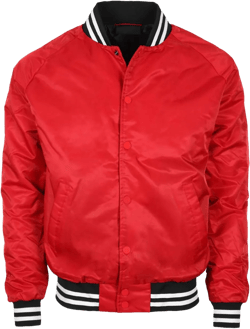 URBANJ Men's Varsity Jacket Lightweight Windbreaker Baseball Bomber Jacket Large Red_usb01