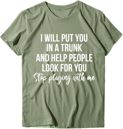 Aniywn Graphic Tees for Women Funny Graphic Sayings Short Sleeve Tops Round Neck Casual Workout Sports T-Shirt Large Green