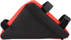 plplaaoo Bike Bag, Bicycle Storage Bag, Oxford Fabric Bike Triangle Frame Bag, Quick Release Bike Frame Front Tube Bag, Bike Frame Bag, Storage Saddle Frame Pouch for Bike Bicycle Cycling(Black+Red)