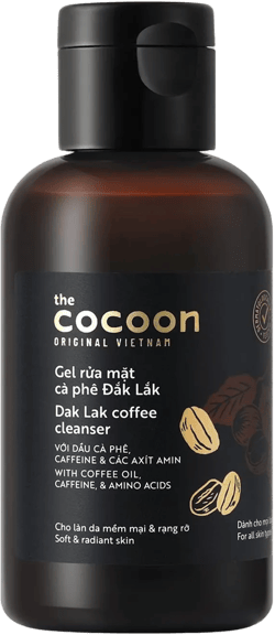 Cocoon Dak Lak Coffee Cleanser, Vegan Facial Cleanser Low PH, Daily Face Wash for All Skin Types, Gentle Makeup Remover, With Antioxidants for Glowing Skin & Less Visible Pores