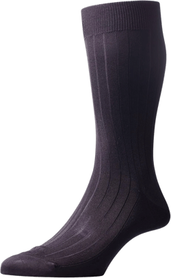 Asberley Silk Blend Over the Calf Mens Formal Dress Socks Medium Black