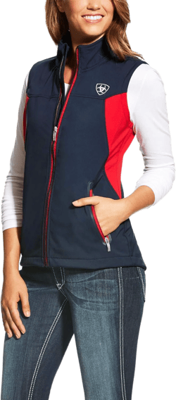 ARIAT Women's New Team Softshell Vest Blue X-Small