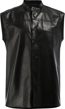 Pionero Black Leather Vest