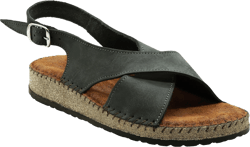 Emmanuela Comfortable Leather Flat Sandals for Women, Greek Style Leather Open Toe X Strap Women's Sandals, Adjustable Buckle Summer Shoes with Arch Support and Cushioned Insole 11 Grey