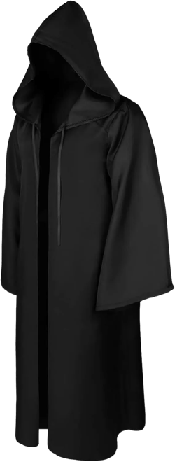 Jadive Halloween Hooded Robe Cloak Knight Wizard Fancy Cool Cosplay Costume Hooded Cape for Men Women Adults Kids
