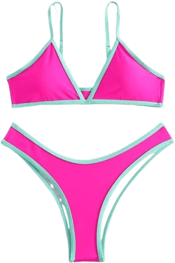 compulsoryking Women's Two Piece Swimwear Sexy Sports Bikini Fashion Beach Bathing Suit Swim Wear Summer Triangle Swimsuits