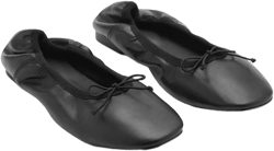 Leather ballet flats with bow
