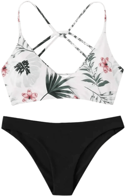 Womens Bikini Swimsuits Floral Sexy Bikinis for Women Padded Bikini Swimwears Bikini Sets for Teens Tankini Swimsuits
