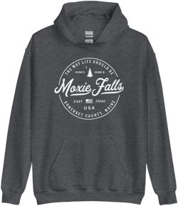 Moxie Falls Sweatshirt - Maine Travel Vacation Logo Souvenir Hoodie