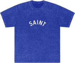 Arnodefrance Men Vintage Letter Graphic Tshirt Oversize Cotton T-Shirt Crewneck Tee Shirt X-Large Blue