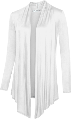 Free to Live 3 Pack Long Sleeve Cardigan for Women Open Front Dressy Casual Fall Draped Lightweight Sweaters Cover Up Shrugs