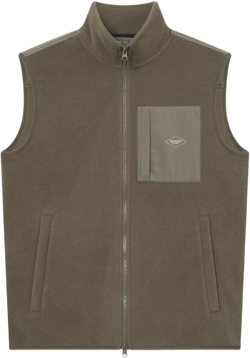 Bishop Fleece Vest, Men - Stone Gray
