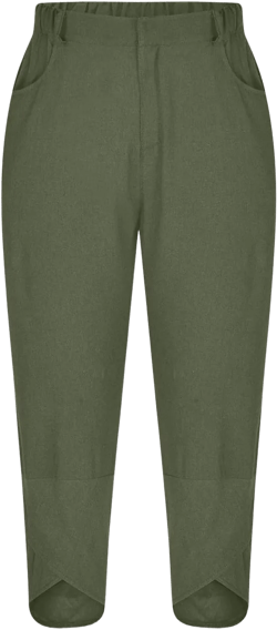 Linen Shorts for Women Summer Comfy High Waisted Slim Fit Bermuda Shorts Knee Length Solid Color Shorts with Pockets #7 Army Green Small