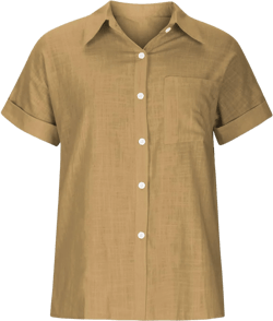 Linen Shirts for Women Summer Tshirt Short Sleeve Lapel Button Down Tees Lightweight Gauze Loose Casual Fashion Tops XX-Large 7#khaki
