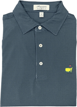 PETER MILLAR Masters Men's Performance Tech Pin Dot Golf Shirt Polo - Navy