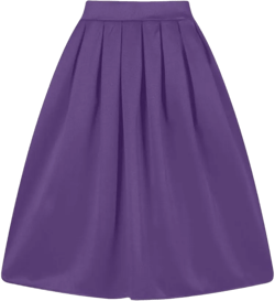 Taydey A-Line Pleated Vintage Skirts for Women XX-Large Purple