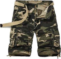 Men Cargo Cotton Shorts Men Clothing Solid Breeche Bermuda Beach Jogger Multi Pocket Shorts Khaki01 34