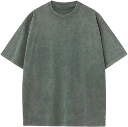 Men's Cotton Acid Wash T Shirts Oversized Tee Tops Short Sleeves Fashion Solid Casual Loose Tee XX-Large Army Green