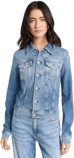 AG Adriano Goldschmied Women's Robyn Fitted Denim Jacket X-Small Ventura