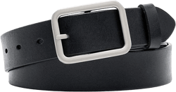 Earnda Leather Belts for Womens Jeans Designer Pin Buckle Waist Belt Black Small